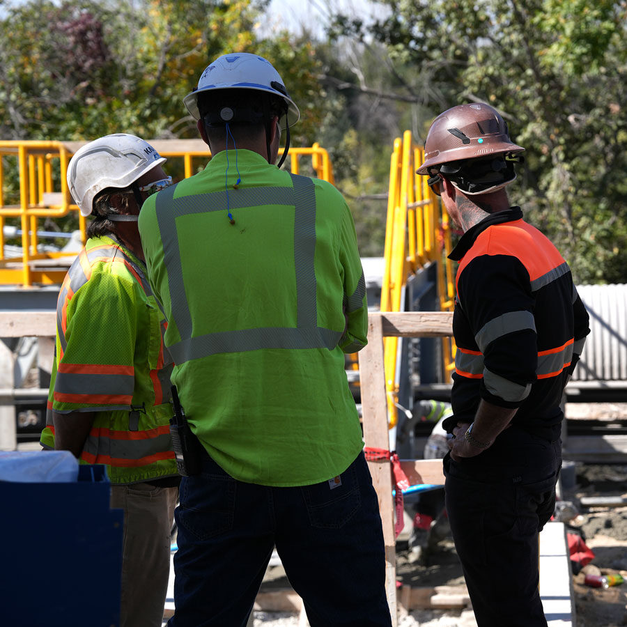 BA Construction team and leadership at job site in Nebraska